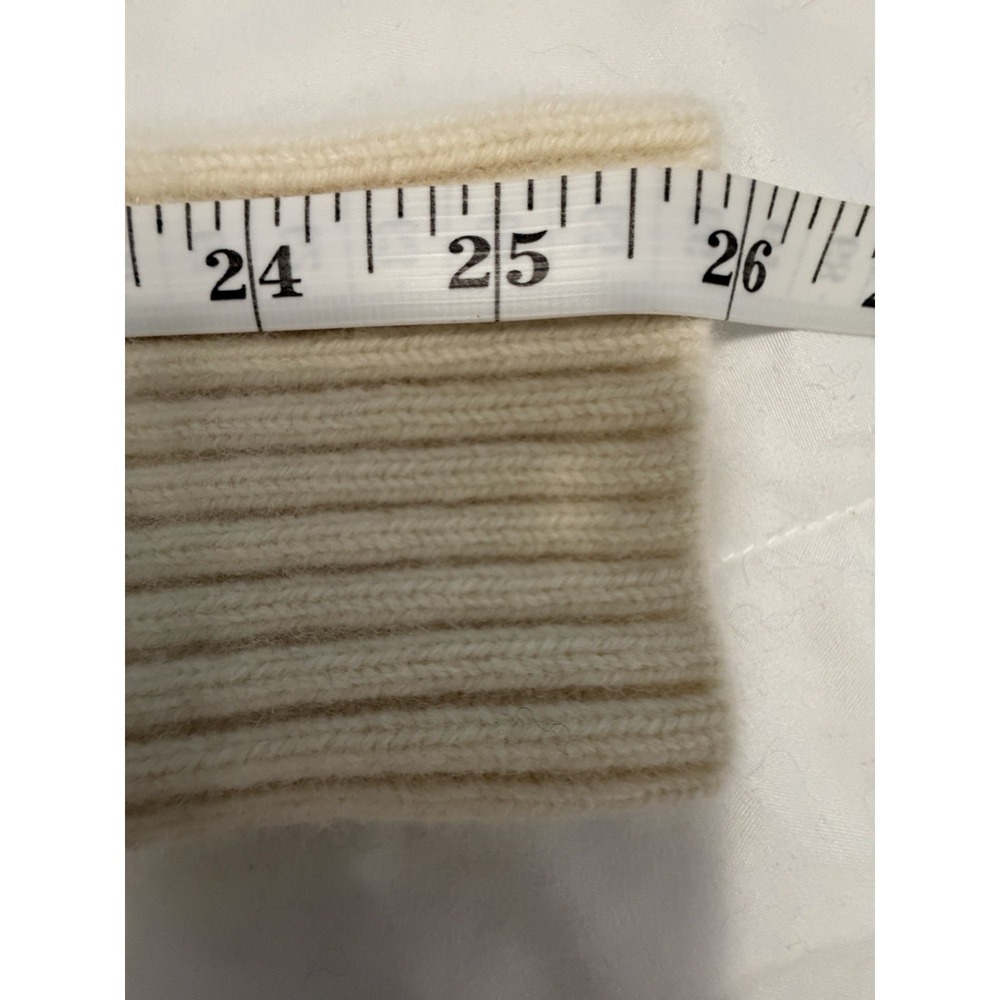 Alps & Meters Men's High West Guide Sweater Ivory Merino Wool Corduroy 1/4 Zip L - Picture 13 of 13